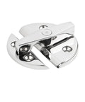 Hardcore Round Marine Door Catch Latch 180 Degree Stainless Steel Boat Cabinet Hardware close-up side view.