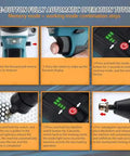 One-Button Fully Automatic Operation Tutorial for 26V Cordless Brushless Rivet Nut Gun with LED Light and Memory Mode.