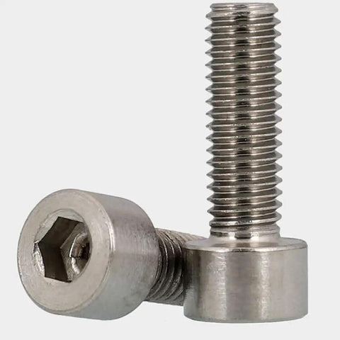 Pro Grade Titanium Socket Head Cap Screws Heavy Duty Rust Proof M12 X 120 Millimeter Fasteners showing hex face and threaded shaft.