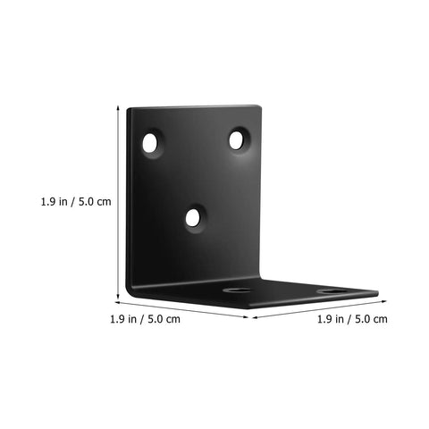 Heavy Duty Right Angle Corner Brackets With Screws For Drawer Repair And Furniture Fixes Solid Steel Corner Braces, 1.9 in size.
