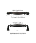 Slick 4 Inch Oil Rubbed Bronze Kitchen Cabinet Handles with Heft Smooth Pulls for Cabinets and Drawers Dark Satin Finish Easy Install Hardware That Makes Your Kitchen Look Sharp as a Pin 10 Pack, showing dimensions and details.