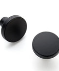 Matte Black Cabinet Knobs Set 15 Pack 1-1/4 Inch Solid Round Drawer Pulls For Kitchen Cabinets And Dresser Drawers