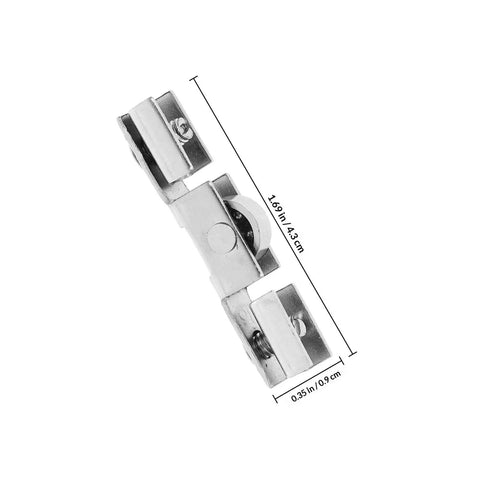 Top Notch Eight Piece Glass Door Roller Kit Featuring Heavy Duty Steel H Type Roller Wheels with silent double bearing.