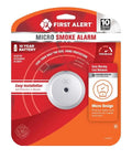 Sleek Compact Photoelectric Smoke Detector With A Sealed Long Life Battery That Cuts False Alarms And Keeps Your Household Safe Without Those Pesky Low Power Beeps, packaged.