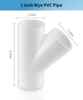Five Pack 1 Inch PVC Wye Fittings For Plumbing Durable PVC Pipe Y Fitting Set UV And Impact Resistant For Indoor Outdoor Use Sch 40 ASTM D2466