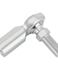 Heavy Duty Steel One Half Inch Rh Female Heim Joint Rod End With Built In Hex Stud for linkage fabrication, zinc plated finish.