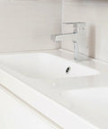 Single Handle Modern Bathroom Faucet In Polished Chrome With Brass Body And Zinc Alloy Handle, No-Fuss 1 Hole Mount