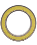 2-Pack Hybrid Ceramic Bearings 6803-2RS 17x26x5mm ABEC-3 Si3N4 Deep Groove Ball Bearings seen from the front with a yellow seal.
