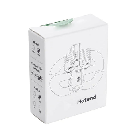 Heavy Duty All Metal Hotend Upgrade Kit For BambuLab P1P And P1S Printing package showing model and specifications.