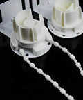 Heavy Duty Roller Blind Clutch Repair Kit With Rock Solid Stainless Steel Core And Slick Top Side Mount Brackets For Hella Durable 38Mm Shade Easy Install, featuring white clutch and chain.