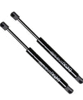 2 Pack Rear Trunk Lift Supports For Chrysler Sebring 1996 1997 Gas Struts and Shock Absorbers, black metal, straight up function.
