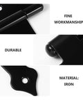 Heavy Duty Black T Shaped Decorative Barn Door Hinges Dang Tough Garden Shed Gate Strap Hardware With Weather Resistant Finish Smooth Silent Swing No Sweat Mounting 3 Pack Bundle close-up of craftsmanship and iron material