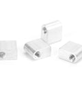 Precision Robotic Corner Gussets 4 Pack 11X8.5X6MM lightweight alloy brackets for automation machines, showcasing threaded corners.