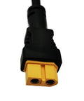 XT60 Solar Extension Cable Connector Adapter For Outdoor Power Supply, black and yellow connector close-up