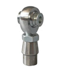 Rock Solid Heavy Duty Rose Joint Rod Ends With M12 Right Thread For Suspension Steering And Linkage Upgrades close-up view of a chromoly swivel rod end.