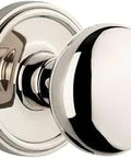Georgetown Rosette With Fifth Avenue Knob Set Double Dummy Polished Nickel No Fuss Easy Screwdriver Install Fits 1-3/8 To 1-3/4 Inch Doors