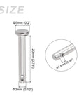 Clevis Pins 3mmX20mm 4pc Flat Head Single Hole 304 Stainless Steel Shaft Hinge Hardware DIY Furniture shown in various angles with dimensions.