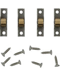 Premium Stainless Steel Sash Pulley And Flat Runner Wheel System Rustproof Sliding Door Hardware For Bathroom Tracks Drawer Systems Four Pack includes metal rollers and screws.