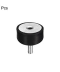 Badass Rock Solid Heavy Duty Rubber Vibration Isolator Mounts M6 Male Female Shock Absorber Kit for Garage Motors, close-up of rubber mount.