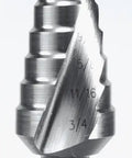Step Drill Kit With HSS Bits For Metalworking Centering, Spot Drilling, Deburring, And Bore, Wide Size Range From One Eighth To Three Quarters Inch