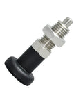 Heavy Duty Spring Return Knob Plunger with Self Locking Indexing Pin and Fine Thread Screw for Precise Positioning Solid Stainless Steel Build M8