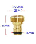 Garden Hose Adapter Kit With 20 Pieces Quick Connect Brass Nipples For One Half Inch, Three Quarter Inch, And One Inch Threads M22 M24 Garden Faucet Fittings For Irrigation, Home Garden, Yard Watering, G3/4 brass nipple