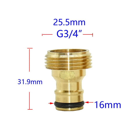 Garden Hose Adapter Kit With 20 Pieces Quick Connect Brass Nipples For One Half Inch, Three Quarter Inch, And One Inch Threads M22 M24 Garden Faucet Fittings For Irrigation, Home Garden, Yard Watering, G3/4 brass nipple