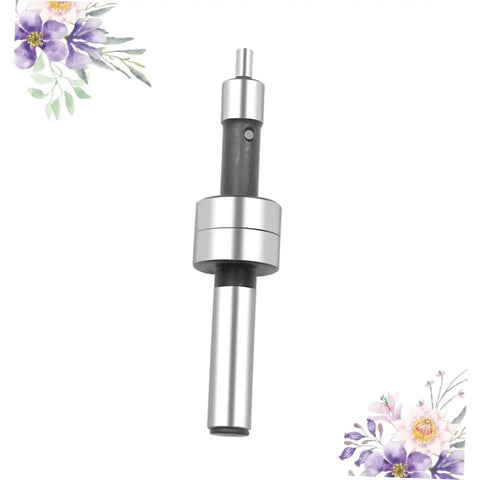 Three Piece Mechanical Sensor Set For Milling Machines, The Shop Floor Go To Precision Measuring Tool, Universal Touch Point Sensor For Milling Centers And Lathes, Easy Position Testing And Alignment with metal construction viewed standing upright with floral corners.