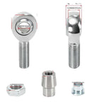 Top Shelf 5/8 Inch Chromoly Steel Heim Joint Rod End Kit With Left And Right Hand Threads showing rod ends and adapters.