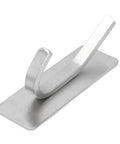 Ditch The Drilling Drama With These Four Heavy Duty Adhesive Hooks Locking Your Coats And Hats Down With Solid Grip On Tile Glass Or Paint Using Shiny Stainless Steel Silver Storage Hooks, single polished silver adhesive hook.