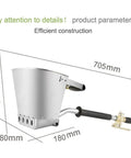 Killer Pneumatic Mortar Sprayer For Lightning Fast Texture Jobs Tough Cement Spray Gun design with dimensions shown