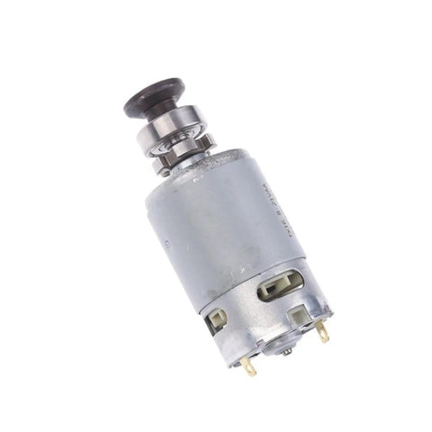 Rock Solid Brushless Angle Grinder Motor Replacement Part For Home Workshop Power Tools, gray motor with connectors and shaft top.