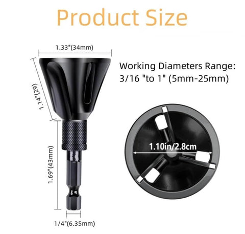 Two Piece External Deburring Chamfer Tool With Carbide Blades For Heavy Duty Deburring Of Damaged Screws Bolts And Fasteners