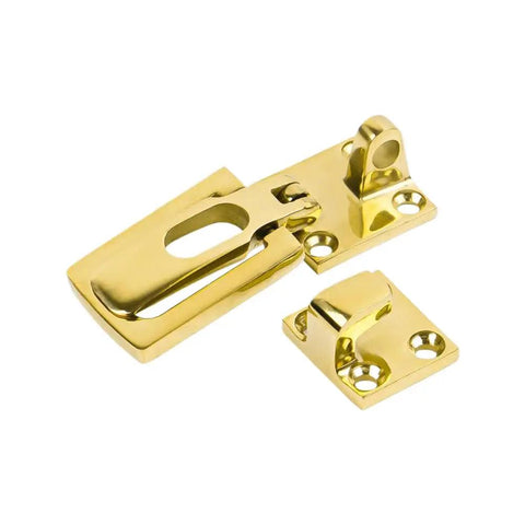 Heavy Duty 316 Marine Grade Stainless Steel Anti Rattle Clamp Latch Brass Plated secure boat locker door hardware close-up view