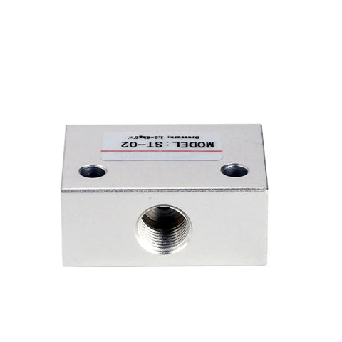 Built Damn Tough Pneumatic Shuttle Valve Flow Control Solenoid 3/2 Way Normally Open 24V Dc 120V Ac Aluminum valve block for air and water control.