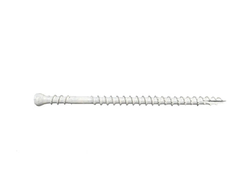 Composite Trim Screws 8 By 3 Inch 116 Piece White Coated Steel With T10 Star Bit Head For Wood And PVC Trim Applications