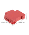 Kick Ass Snap In Plastic Shell For Mini Condensed Aerosol Fire Extinguishers Durable Protective Sticker Case showing red plastic, compact design, dimensions.