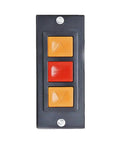 Heavy Duty Push Button Switch For Rolling Doors Up Down Stop 600V 3A Momentary Black Plastic Three Button Panel
