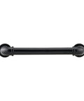 Front view of Ten Pack Matte Black Industrial Pipe Style Cabinet Pulls With Five And One Thirty Second Inch Center To Center And Six Inch Overall Length.