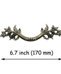 Heavy Duty Bronze Lion Head Cabinet Handles Two Pack Vintage European Style Drawer Pulls Rock Solid Furniture Hardware With Dual Screw Sizes Easy Peasy Install For Kitchen Dresser And Closet Upgrades, 170mm size.