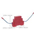 Hella Reliable Automatic Fire Extinguishing Device With Dual Nozzles For Electrical Panels and Control Cabinets Using Heat Triggered Thermal Release Suppression System Pack Of Two, showing dimensions and red housing.