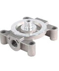 Diesel Engine Remote Mount Coolant Filter Head Part 204163 For KTA19 KTA38 KTA50, silver metal housing with threaded connector.