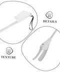 28 Inch Long Reach Grabber Tool Reacher Aid With Firm Grip And Nonslip Hold For Seniors And Pregnant Women Lightweight Plastic And Stainless Steel Pickup Tool For Kitchen Balcony And Home, close-up handle and trigger detail