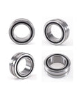 Two Piece Heavy Duty Needle Roller Bearing Precision Engineered Cylindrical Construction Built Tough For Seamless High Speed Performance Rock Solid Load Handling Wear Resistant Chromium Steel Fits 55 By 80 By 25 shown at different angles.