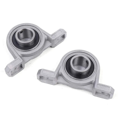 Two pillow blocks from Go Kart Rear Axle Kit 740mm With Beefed-Up Brake Assembly And Pillow Blocks Including T8F Chain For DIY builds