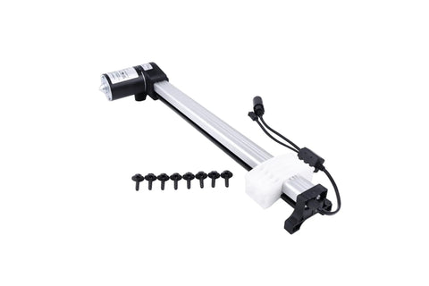 Rock Solid Linear Actuator Replacement For Power Recliner And Lift Chair Featuring 12 Inch Stroke with black motor and screws.