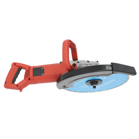 Badass 3000W 14 Inch Electric Concrete Saw With Built In Water Pump for cutting bricks with a diamond blade.