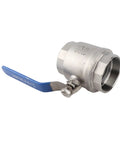 Badass 304 Stainless Steel Ball Valve Two Piece Full Port 2 Inch Female Thread Heavy Duty Flow Control for plumbing.