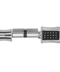 5 In 1 Smart Door Lock For Wooden Doors Offers Dope Keyless Entry With App And Bluetooth Tech To Secure Your Pad Featuring Password And RF Card Access And Magnetic Key Support Plus Emergency Power Interface For No Sweat Unlocking And Peak Home Security, stainless steel lock with keypad.