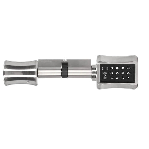 5 In 1 Smart Door Lock For Wooden Doors Offers Dope Keyless Entry With App And Bluetooth Tech To Secure Your Pad Featuring Password And RF Card Access And Magnetic Key Support Plus Emergency Power Interface For No Sweat Unlocking And Peak Home Security, stainless steel lock with keypad.